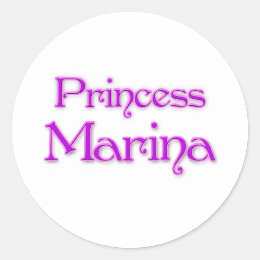 Princess Marina Ronde Sticker (Voorkant)