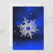 Princess Masquerade Sweet 16 Royal Blue Silver Kaart (Achterkant)