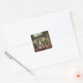 Princess Mathilde's Salle-a-Manger Vierkante Sticker (Envelop)