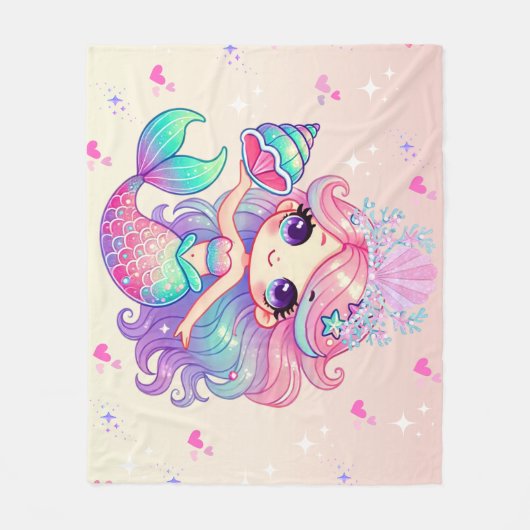 Princess Mermaid Blanket Fleece Deken (Voorkant)