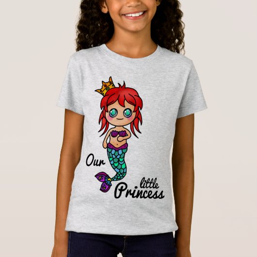 Princess Mermaid Cat Ocean Love Forever Cute T-shirt (Voorkant)