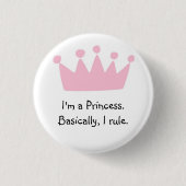Princess Metal Button Badge (Voorkant)