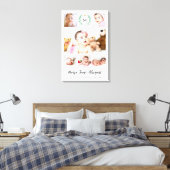 Princess Monogram Baby Girl Foto Collage Canvas Afdruk (Insitu (Slaapkamer))