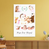 Princess Monogram Baby Girl Foto Collage Canvas Afdruk (Insitu (Woonkamer))