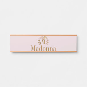 Princess Monogram Naam van deur Bord Deurbordje