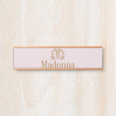 Princess Monogram Naam van deur Bord Deurbordje (Voorkant)