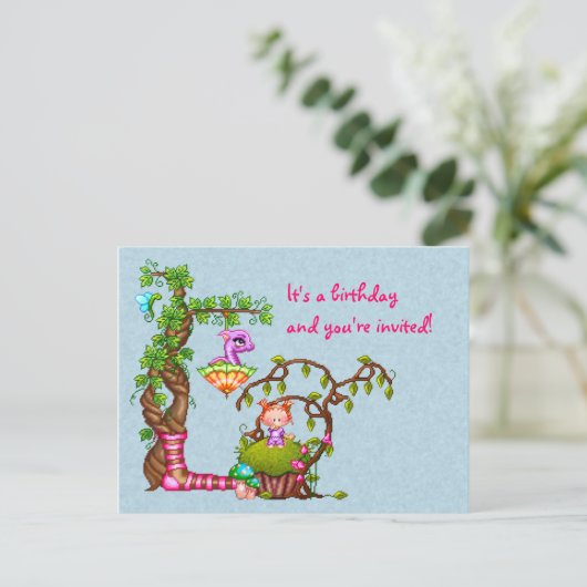 Princess Muffin & Friends Pixel Art Uitnodiging Briefkaart (Staand voorkant)