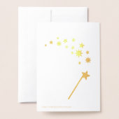 Princess Needs a Fairy Godmother Magic Wand Stars Folie Kaarten (Met envelop)