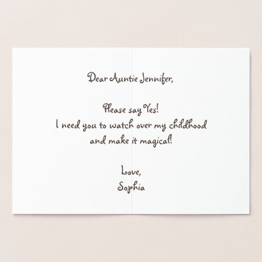 Princess Needs a Fairy Godmother Magic Wand Stars Folie Kaarten (Binnen)