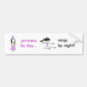 Princess Ninja Bumpersticker (Voorkant)