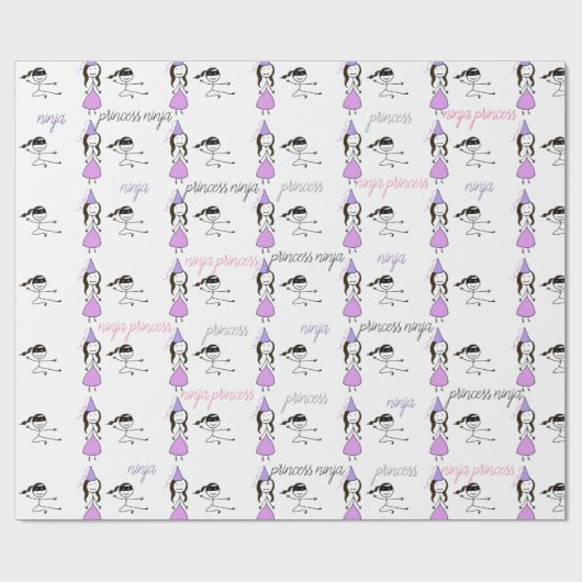 Princess Ninja Giftwrap Cadeaupapier (Vlak)