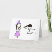 Princess Ninja Verjaardag Kaart (Voorkant)