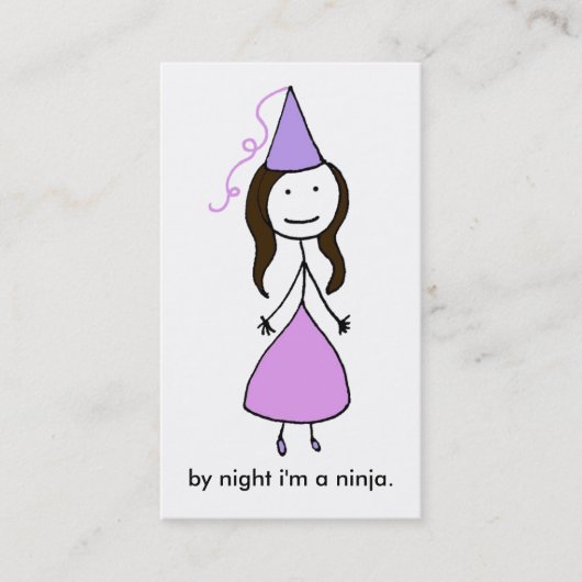 Princess Ninja Visitekaartje (Voorkant)