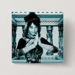 Princess of China Vierkante Button 5,1 Cm