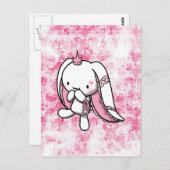 Princess of Hearts White Rabbit Briefkaart (Voorkant / Achterkant)
