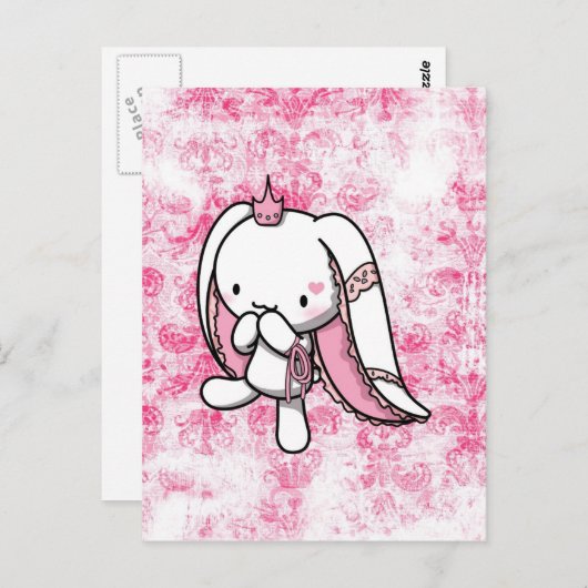 Princess of Hearts White Rabbit Briefkaart (Voorkant / Achterkant)