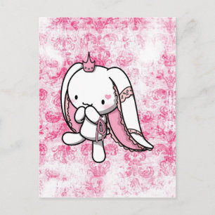 Princess of Hearts White Rabbit Briefkaart