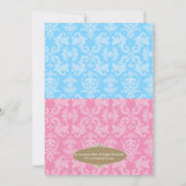 Princess of Princess Damask Gender Reopenbaarheids Kaart (Achterkant)