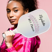 Princess of Queen Pearl en Pink Diamond Tiara Pickleball Paddle