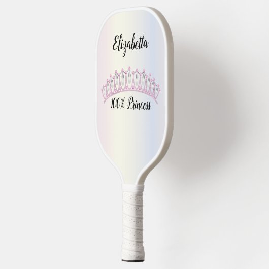 Princess of Queen Pearl en Pink Diamond Tiara Pickleball Paddle (Links)