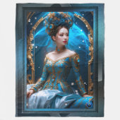 Princess Of The Blue Roos AI Art van Xzendor7 Fleece Deken (Voorkant)