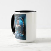 Princess Of The Blue Roos AI Art van Xzendor7 Mok (Voorkant links)