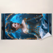 Princess Of The Blue Roos AI Art van Xzendor7 Strandlaken (Voorkant)