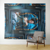 Princess Of The Blue Roos AI Art van Xzendor7 Wandkleed (In Situ (horizontaal))