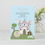 Princess of the Castle African American Invitation Kaart (Staand voorkant)