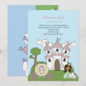 Princess of the Castle African American Invitation Kaart (Voorkant / Achterkant)