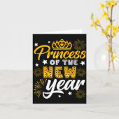 Princess Of The New Year 2026 New Years Eve Firewo Kaart (Gele Bloem)