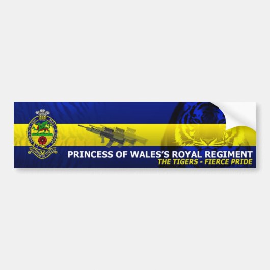 Princess of Wales's Royal Regiment - Car Sticker (Voorkant)
