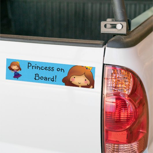 Princess on Board aanpasbare sticker (Op Truck)