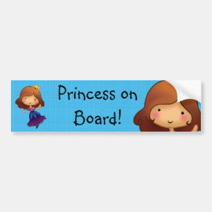 Princess on Board aanpasbare sticker
