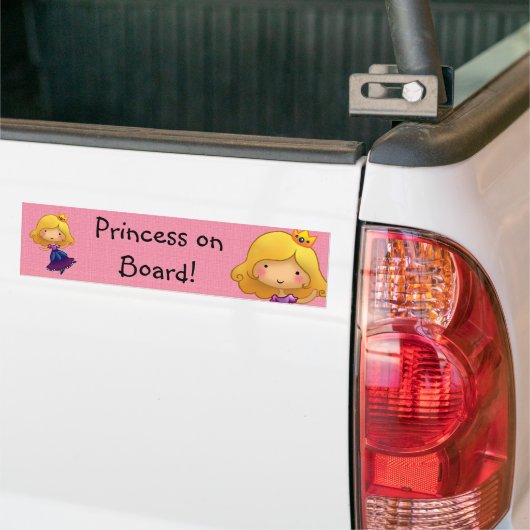 Princess on Board aanpasbare sticker (Op Truck)