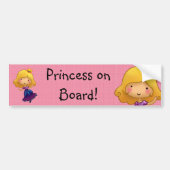 Princess on Board aanpasbare sticker (Voorkant)