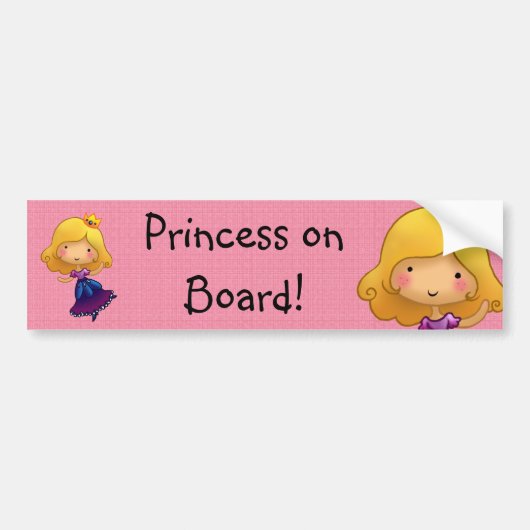 Princess on Board aanpasbare sticker (Voorkant)