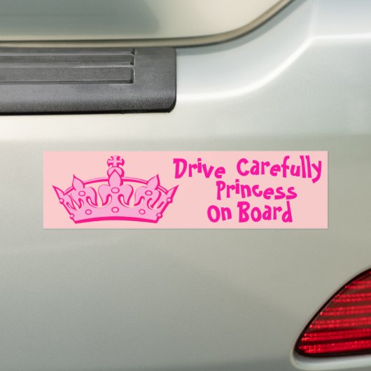 Princess On Board, Bumpersticker (Op auto)