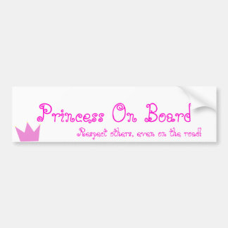 Princess On Board Bumpersticker