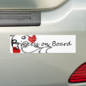 Princess on board Sticker2 Bumpersticker (Op auto)