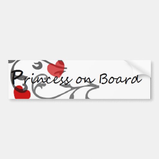 Princess on board Sticker2 Bumpersticker (Voorkant)