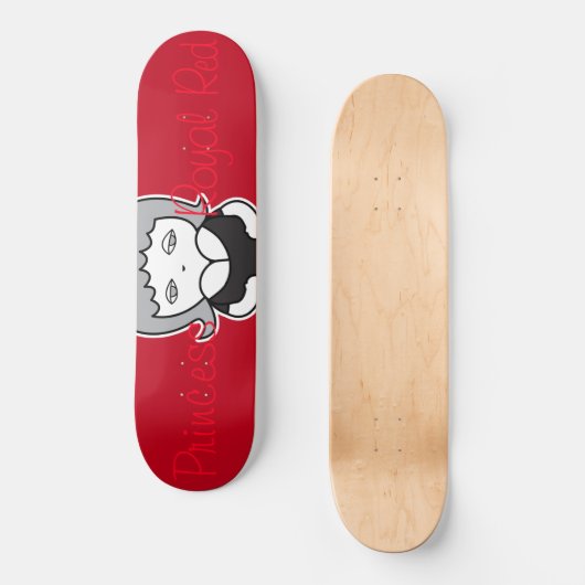 Princess on Royal Red 2 Persoonlijk Skateboard (Voorkant)