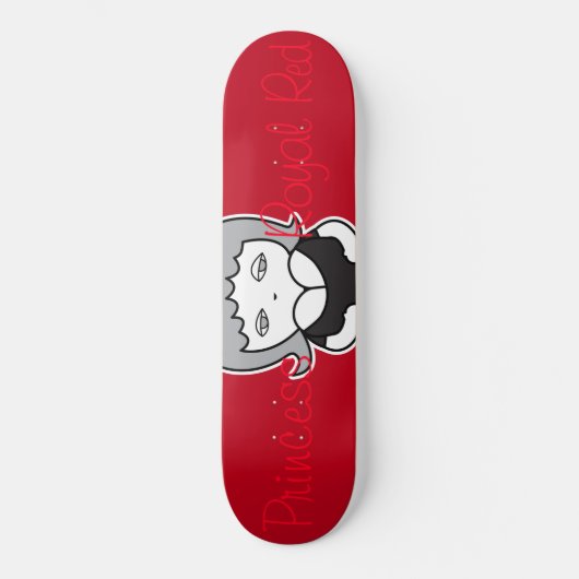 Princess on Royal Red 2 Persoonlijk Skateboard (Voorkant)