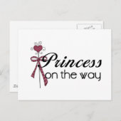 Princess on the Way - Gepersonaliseerd Briefkaart (Voorkant / Achterkant)