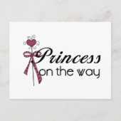 Princess on the Way - Gepersonaliseerd Briefkaart (Voorkant)