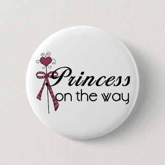 Princess on the Way - Gepersonaliseerd Ronde Button 5,7 Cm