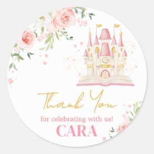 Princess Once Upon a Time Verjaardagsfeestje Ronde Sticker
