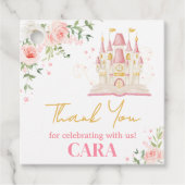 Princess Once Upon a Time Verjaardagsplein Bedankjes Labels (Voorkant)