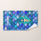 Princess op blauwe en paarse zeemeermindel bad handdoek (Handdoek)