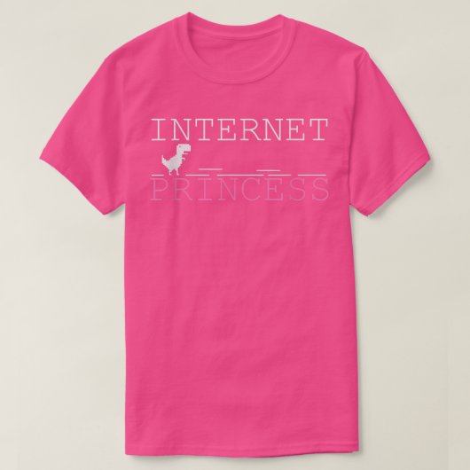Princess op internet Princess Dino Game T-shirt (Design voorkant)